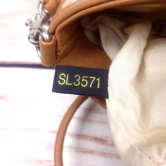 Vintage Fossil Pink and Tan Straw Purse Shoulder Crossbody Bag Wooden Handles - Picture 8 of 15